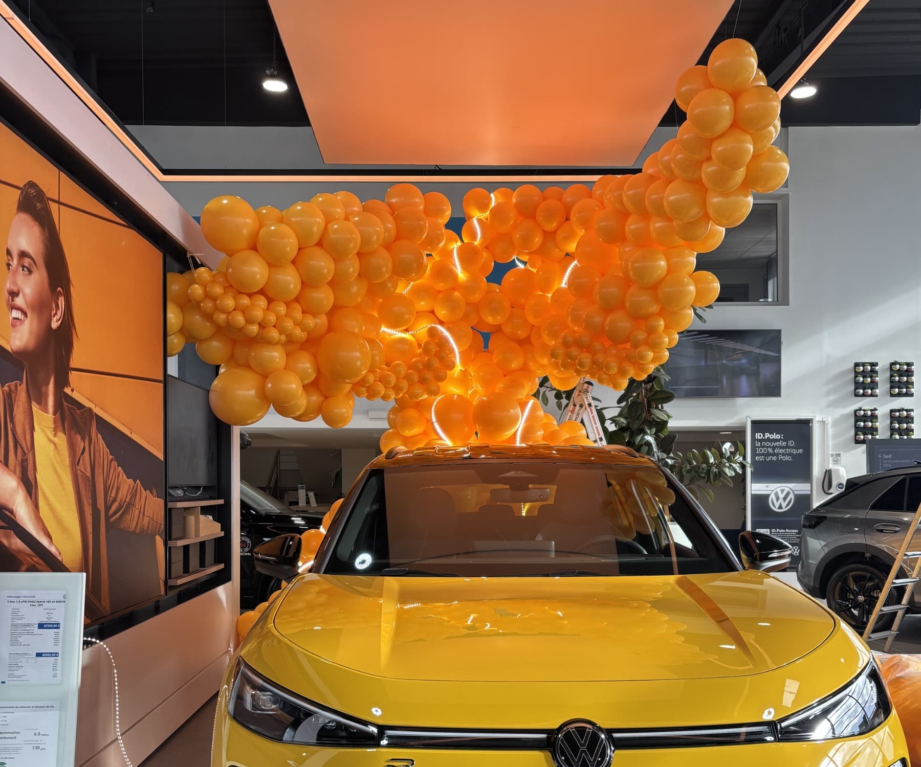 Décoration véhicule lancement produit Volkswagen